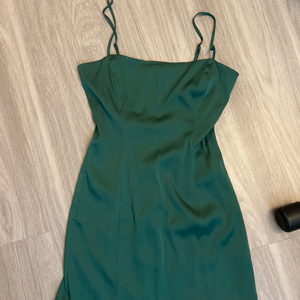 Sunday Best Shimmer Satin Dress